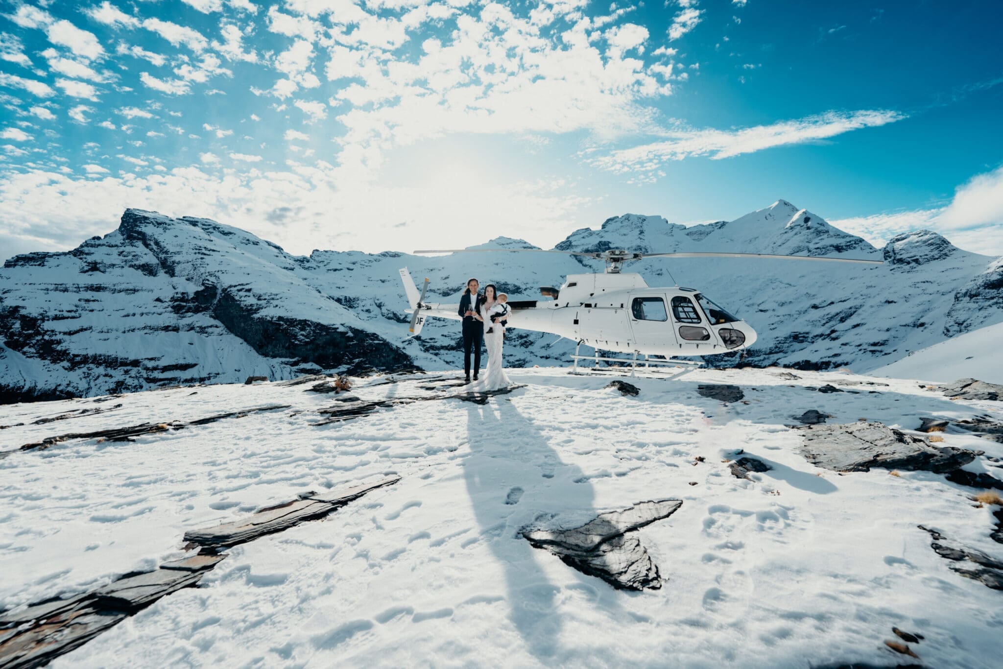 Heli elopements. Where your vows take flight.