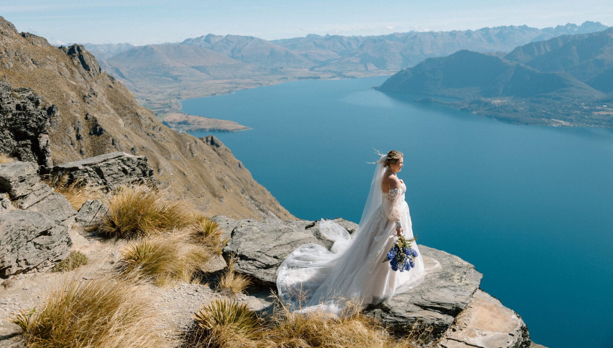 Heli elopement, above it all, just the two of you.